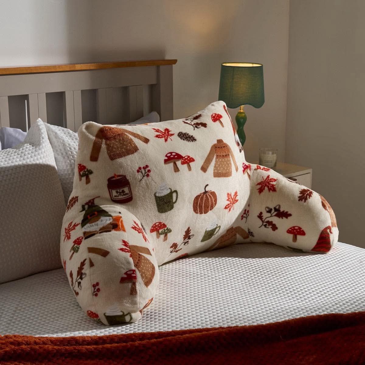 Autumnal novelty cuddle cushion - natural