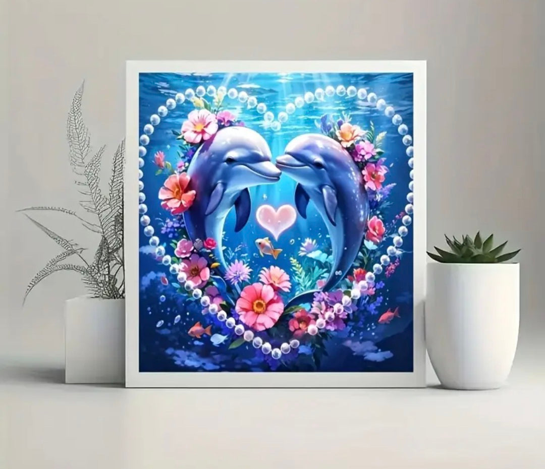 Dolphin Diamond Art