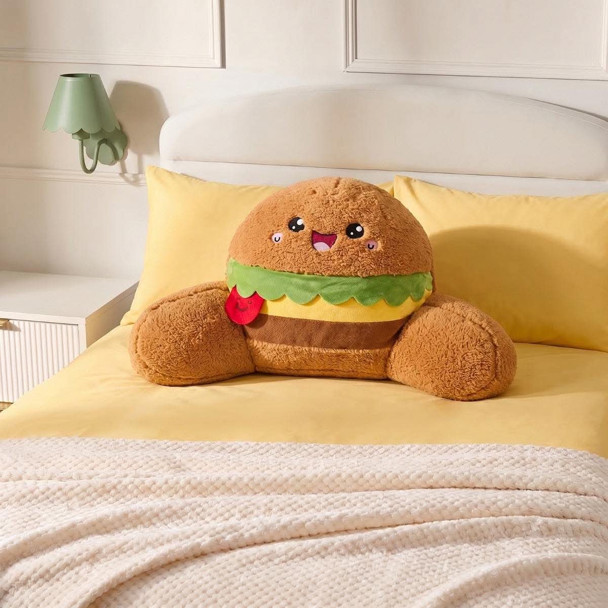 Hammy The Hamburger cuddle cushion - Brown