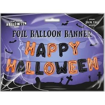 Happy halloween 34cm foil balloon banner