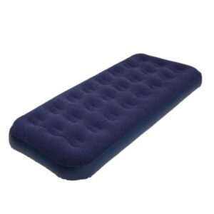 Single Inflatable Air Bed – Flocked Camping Air Mattress