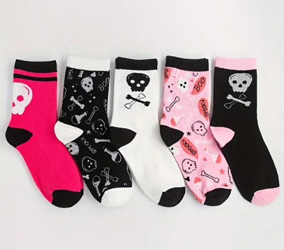 Ladies Halloween Socks 5Pc