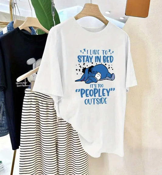 Disney Official Eeyore "Stay in Bed" Women's T-Shirt