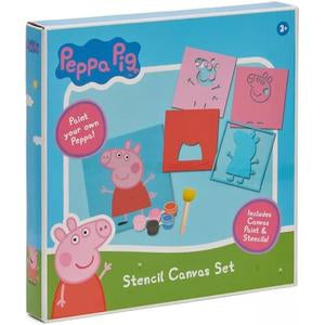 Peppa Pig Stencil Canvas Set Paint Your Own Craft Set