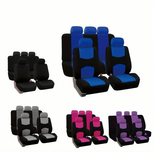 Fabric Car Seat Covers Full Car 5-seat Protective Cover