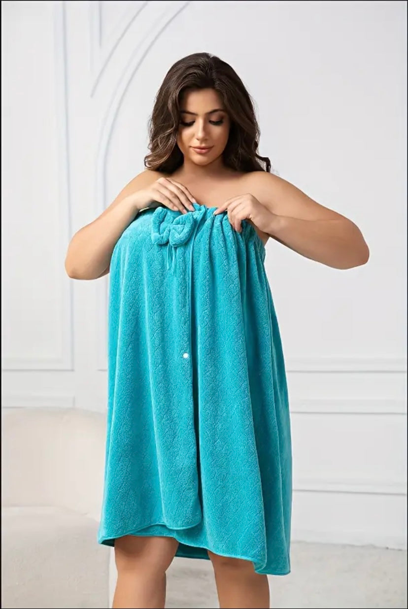 2pc extra large bath skirt & shower cap set