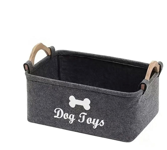 Dog toy storage basket