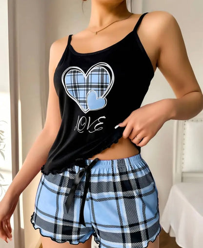 Ladies heart pyjamas