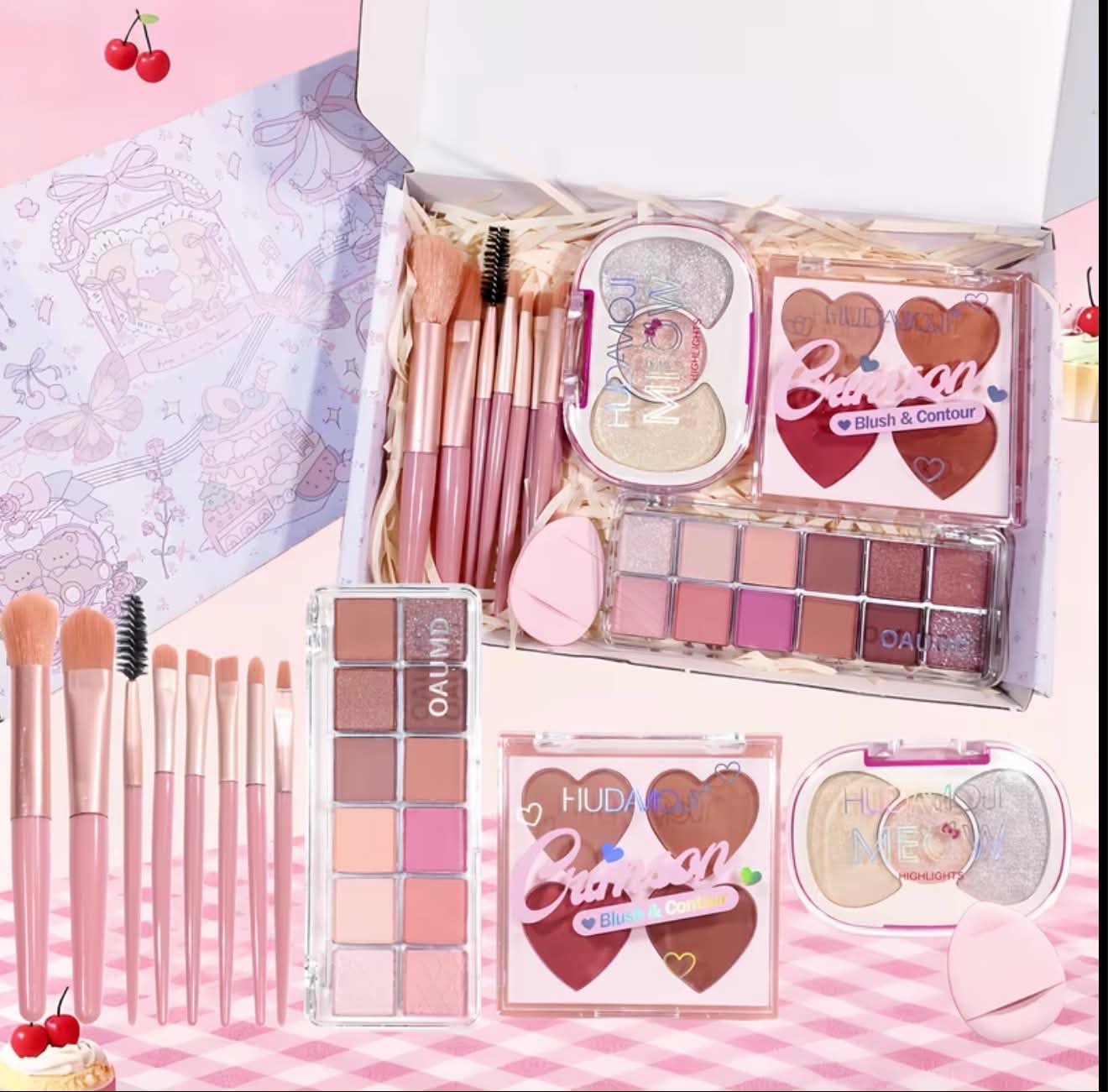 12pcs Fantasy Bear And Little Rabbit Makeup Gift Box Set