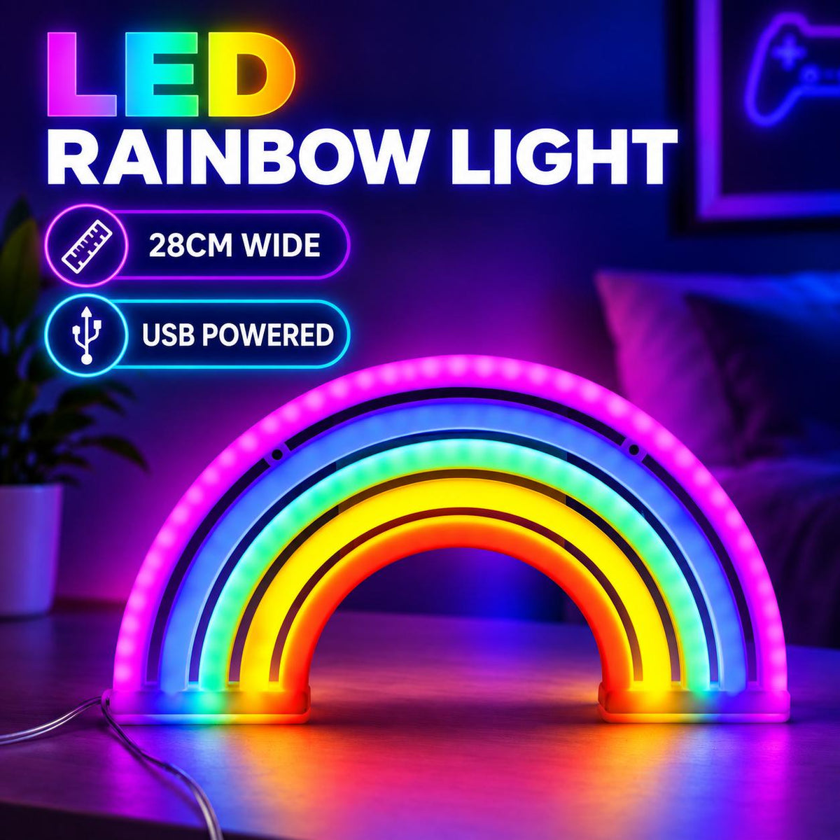 LED neon rainbow light