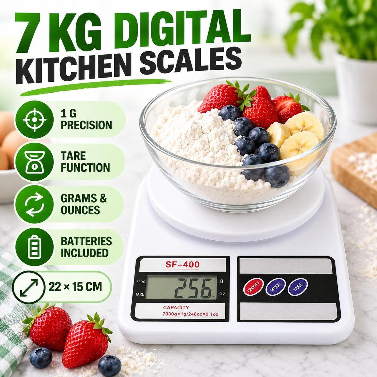 7KG electronic digital kitchen scales