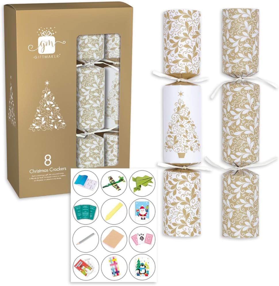Gold & cream christmas crackers