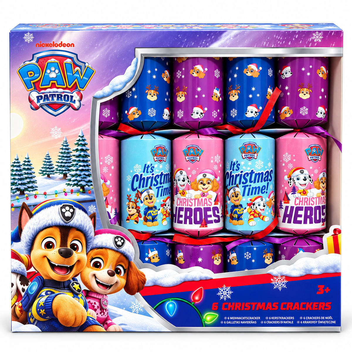 Paw patrol christmas crackers - pack of 6