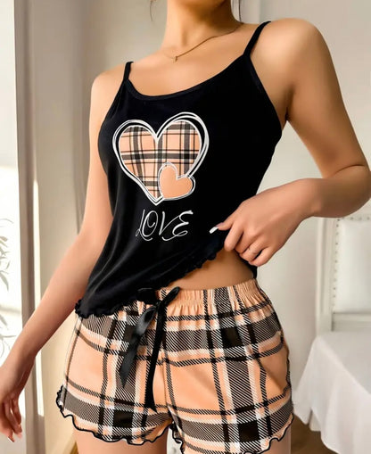 Ladies heart pyjamas