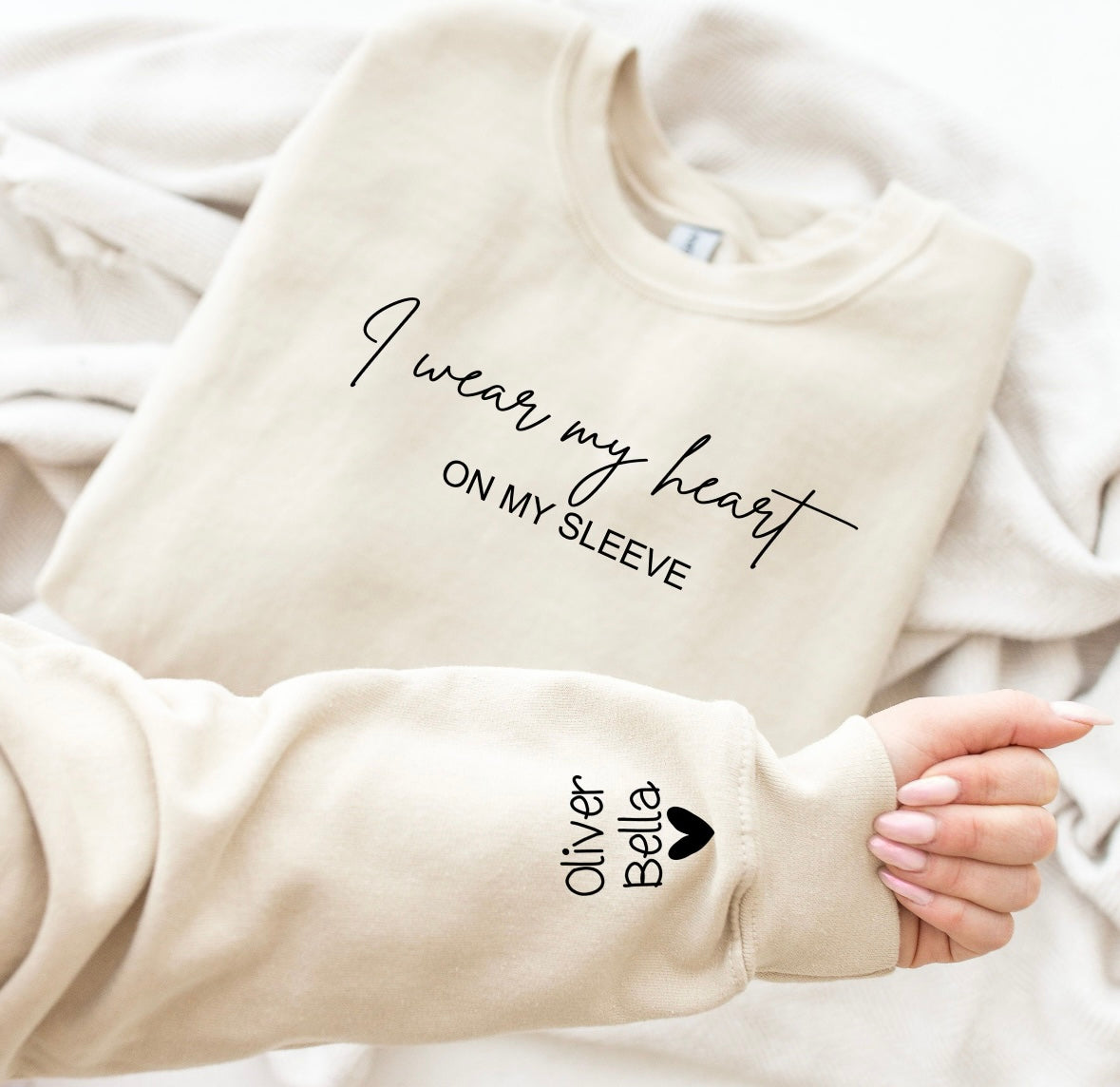 Personalised I Wear My Heart On My Sleeve