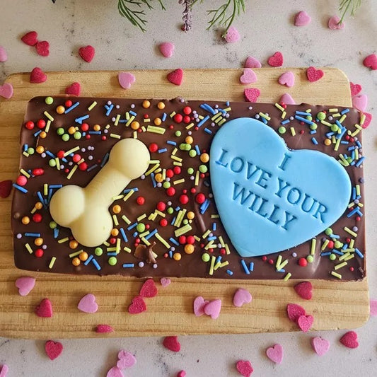I love ur Willy chocolate slab