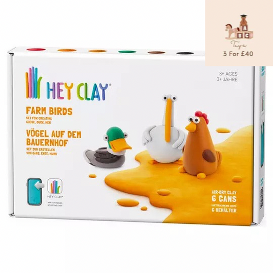 Hey Clay Farm Birds 6 Can Set