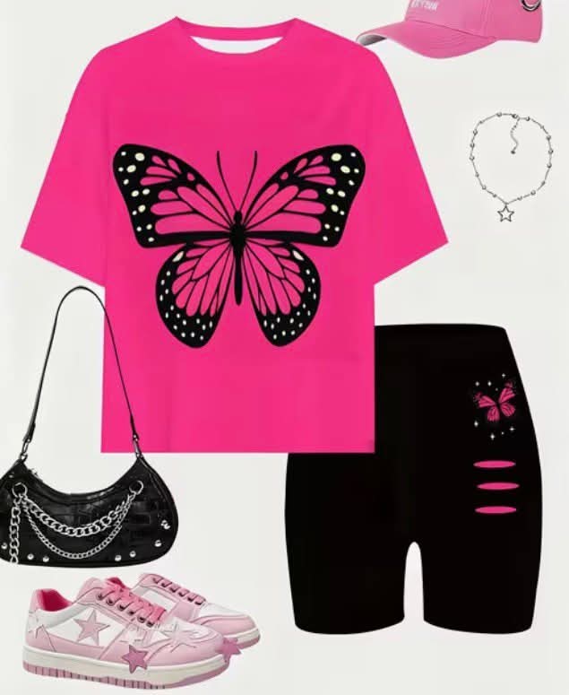 Girls' Summer T-Shirt and Shorts Set