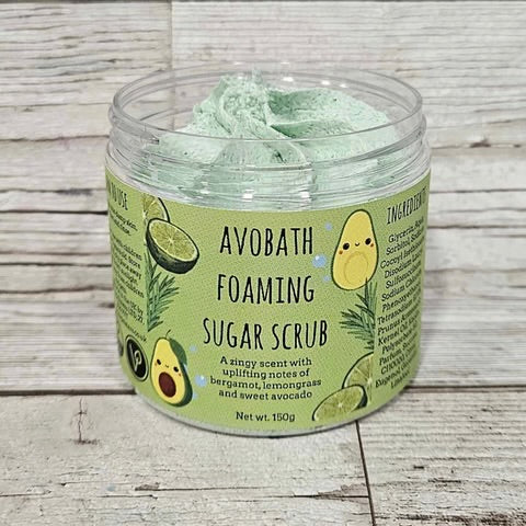 AvoBath Foaming Body Sugar Scrub-150g