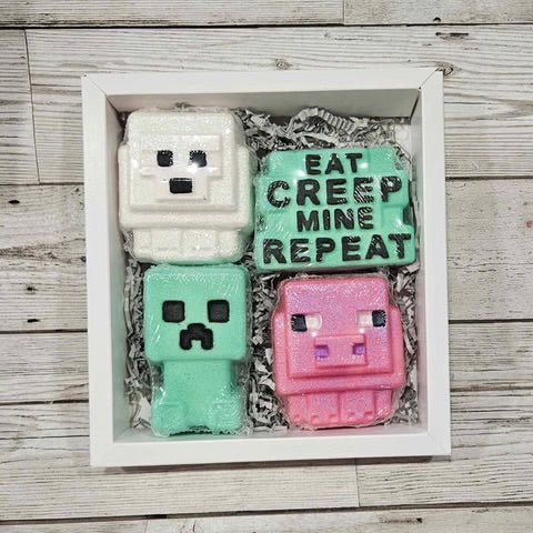 Mindcraft bath bomb gift set