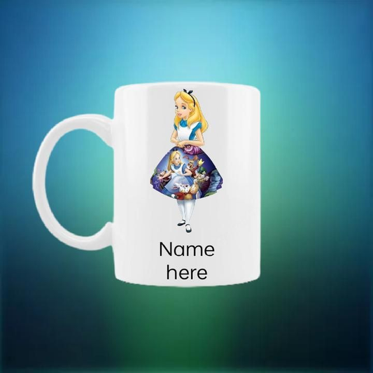 Personalised Alice in wonderland mug