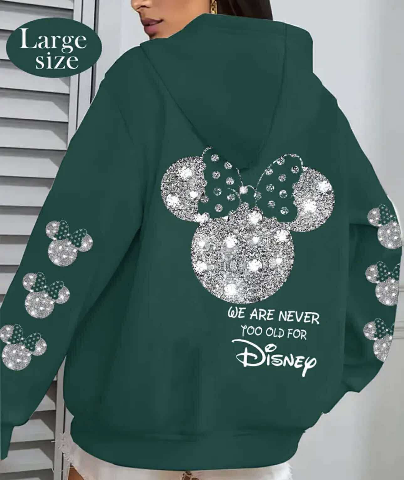 Plus Size Women'S Disney Minnie Mouse Zip-Up Hoodie