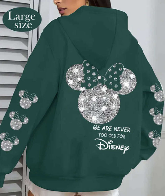Plus Size Women'S Disney Minnie Mouse Zip-Up Hoodie
