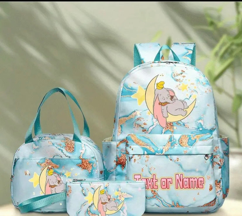 3pc dumbo backpack set