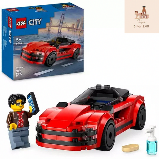 LEGO City Red Sports Car, Toy Supercar Vehicle Set