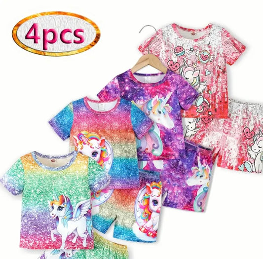 Random 4pc unicorn short set