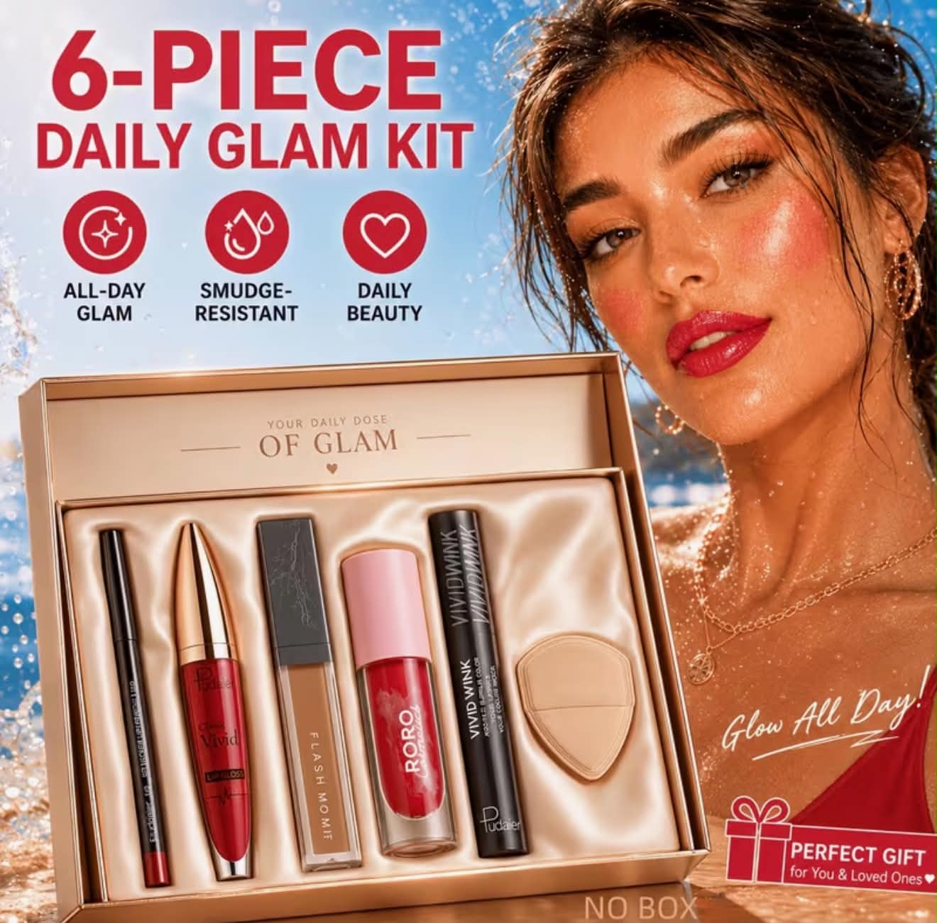 6pcs Hot Girl Daily Glam Makeup Kit