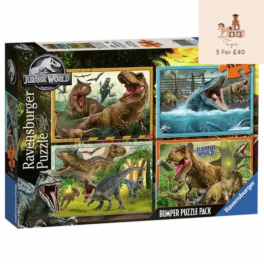Jurassic World 4 X 100 Piece Jigsaw Puzzle