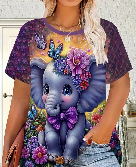 Ladies plus size elephant top