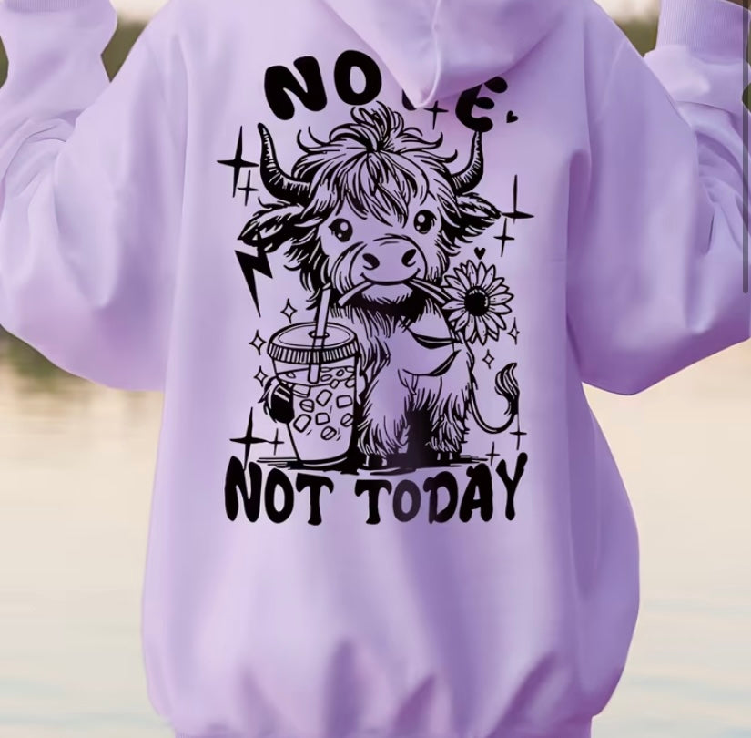 Nope not today ladies hoodie