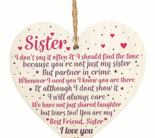 Sister wooden plaque