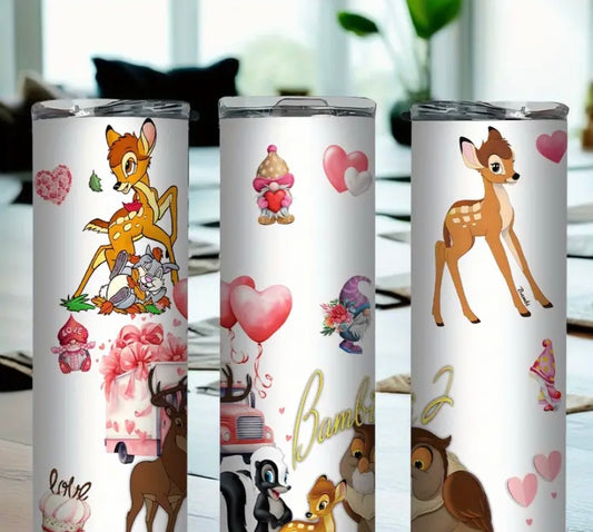 Bambi 20oz white tumbler