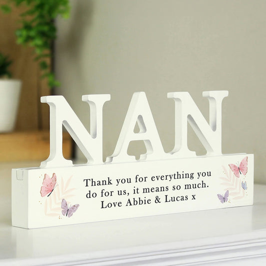 Personalised Butterfly Nan Ornament