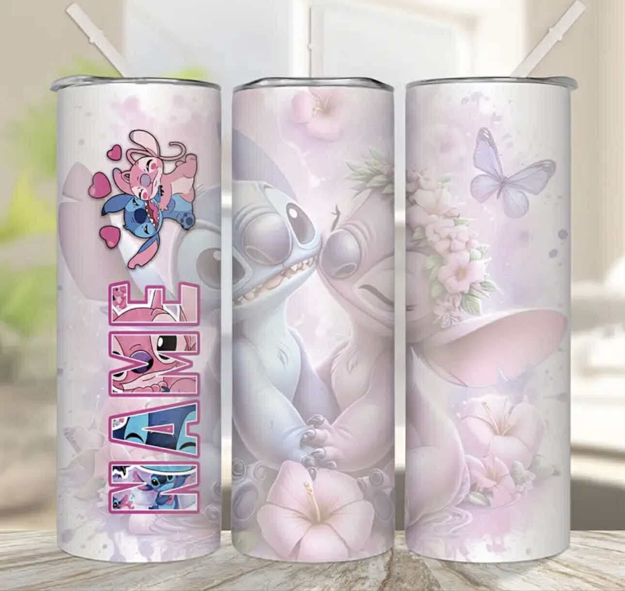 Personalised Angel & Stitch Tumbler