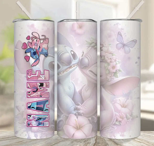 Personalised Angel & Stitch Tumbler