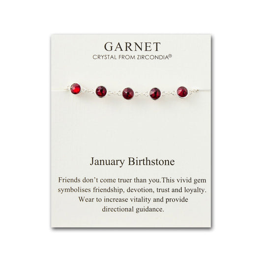 January Birthstone Bracelet Created with Garnet Zircondia