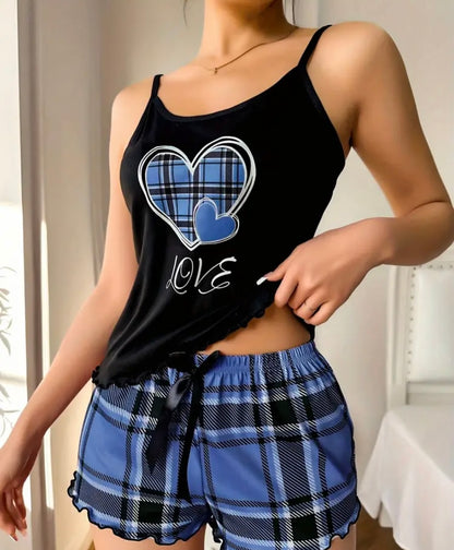 Ladies heart pyjamas