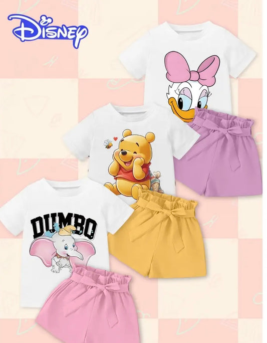 Set of 6 Disney top and shorts