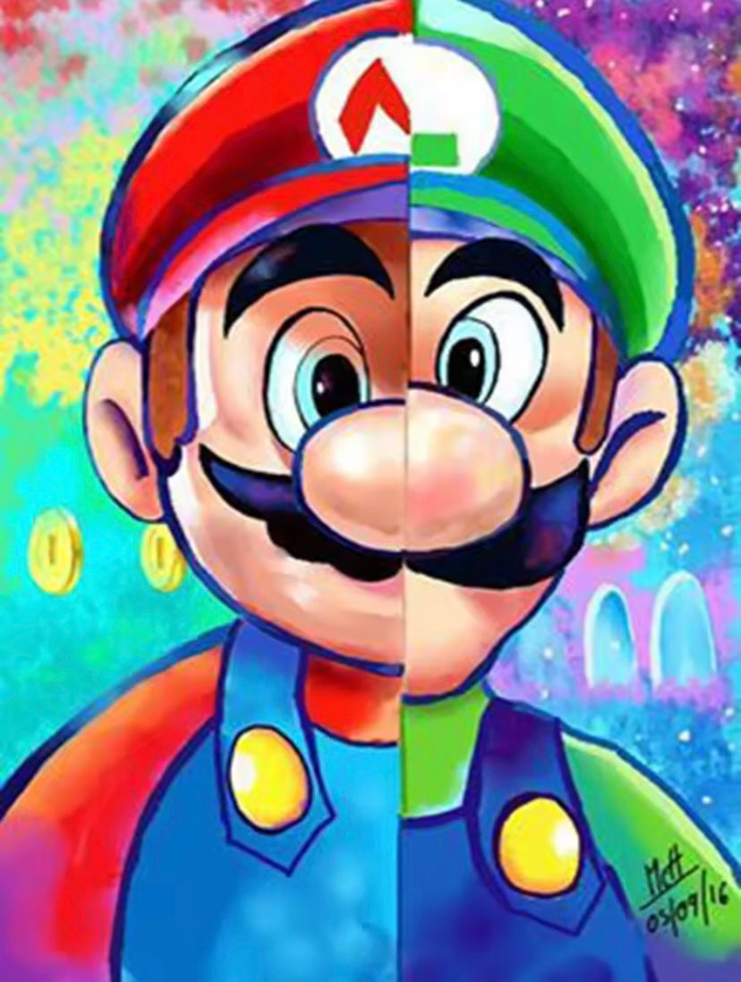 Mario and Luigi Dimond art
