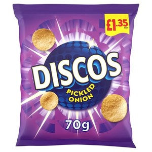 Discos Pickled Onion Crisps Full Case 16 x 70g