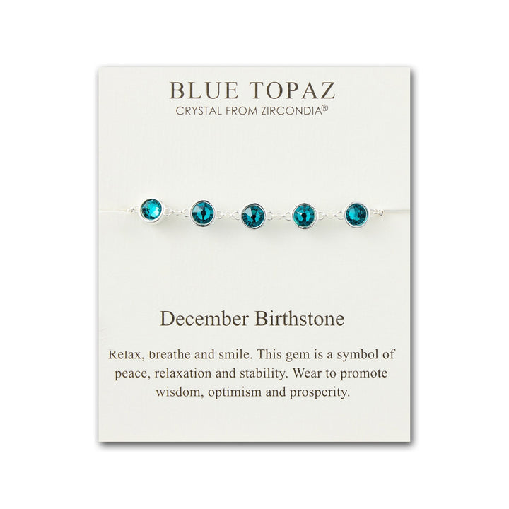 December Birthstone Bracelet Created with Blue Topaz Zircondia