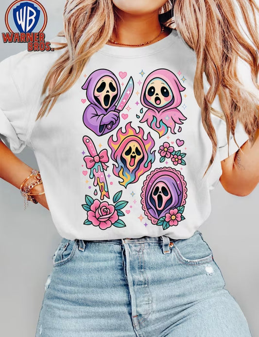 Women's 90s Retro Cartoon Killer Print Plus Size Top
