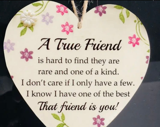 A true friend plaque
