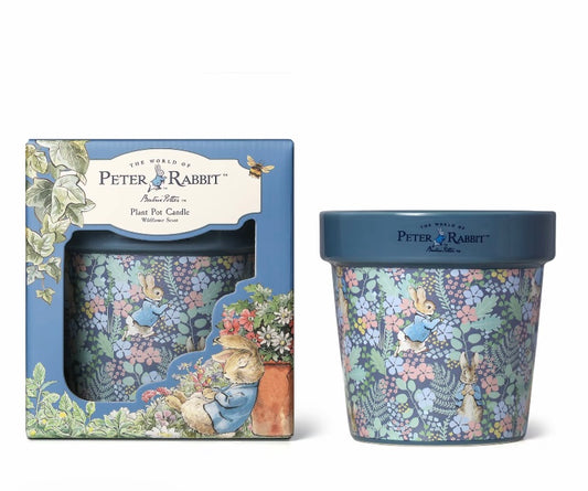 Peter Rabbit Blue Floral Printed Plant Pot Candle – Wildflower Floral Scent