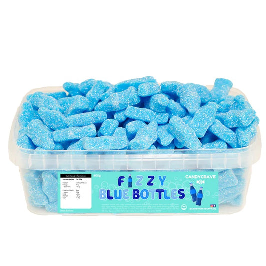 Fizzy blue bottles