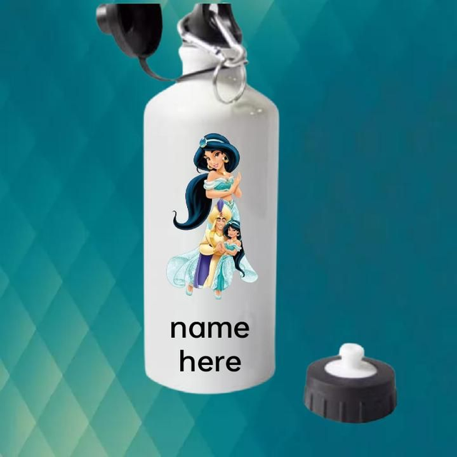 Princess Jasmin water bottle with personalised name